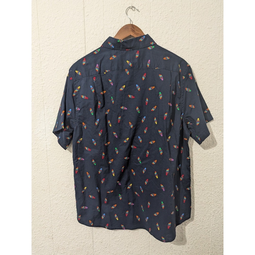Target, Rainbow Ice Cream Button Down Shirt Men's Cotton, Pride, L - Picture 2 of 5